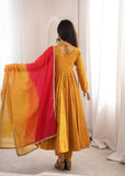 Beautiful Designer  Roman Silk Anarkali Suit With Embroidered Sequence With Real Mirror Work