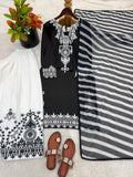 Latest Designer Natural Crep Silk Top-Farshi Salwar With Dupatta Set