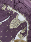 DESIGNER 3 PIECE STYLISH TOP, SHARARA AND DUPATTA WITH BEAUTIFUL EMBROIDERY SEQUENCE WORK