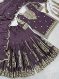 DESIGNER 3 PIECE STYLISH TOP, SHARARA AND DUPATTA WITH BEAUTIFUL EMBROIDERY SEQUENCE WORK