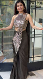 New Super Trending Embroidery Sequence work ready to wear saree with Embroidery Blouse
