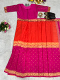 Beautiful Mysore Silk with Jacqaurd Demanded Dual tone Mysore Silk Saree Gown