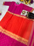 Beautiful Mysore Silk with Jacqaurd Demanded Dual tone Mysore Silk Saree Gown