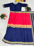 Beautiful Mysore Silk with Jacqaurd Demanded Dual tone Mysore Silk Saree Gown