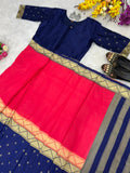 Beautiful Mysore Silk with Jacqaurd Demanded Dual tone Mysore Silk Saree Gown