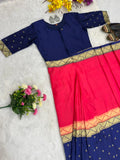 Beautiful Mysore Silk with Jacqaurd Demanded Dual tone Mysore Silk Saree Gown