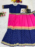 Beautiful Mysore Silk with Jacqaurd Demanded Dual tone Mysore Silk Saree Gown