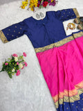 Beautiful Mysore Silk with Jacqaurd Demanded Dual tone Mysore Silk Saree Gown
