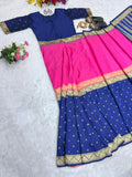 Beautiful Mysore Silk with Jacqaurd Demanded Dual tone Mysore Silk Saree Gown