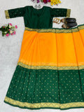 Beautiful Mysore Silk with Jacqaurd Demanded Dual tone Mysore Silk Saree Gown