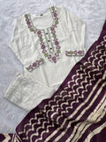 Khadi Cotton with Beautiful Embroidery Stitched Salwar Kameez
