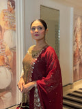 DESIGNER READY TO WEAR COLLECTION 3 PIECE FANCY KURTI WITH BEAUTIFUL BOTTOM AND DUPATTA