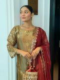 DESIGNER READY TO WEAR COLLECTION 3 PIECE FANCY KURTI WITH BEAUTIFUL BOTTOM AND DUPATTA