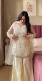 Latest Designer Heavy Crunchy Georgette Silk Top  Sharara Plazzo And Dupatta