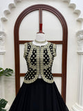 Faux Georgette with Soft Micro Cotton Lining & Thread with Sequence work Set
