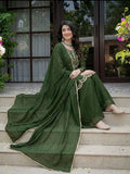 New Designer Party Wear Top  Plazzo And Dupatta With Heavy Crunchy Silk Material