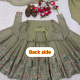 Designer Party Wear Anarkali Suit With Heavy Crunchy Silk Material