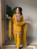 Latest Designer Salwar Kameez With Pure Heavy Georgette With Embroidery Thread Work