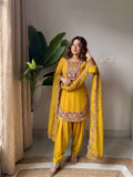 Latest Designer Salwar Kameez With Pure Heavy Georgette With Embroidery Thread Work