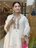 Beautiful Chinon Stitched Salwar Kameez with Embroidery work
