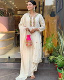 Beautiful Chinon Stitched Salwar Kameez with Embroidery work