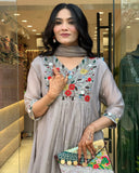 Beautiful Stitched CHINON VISCOSE with Embroidered work Salwar Kameez
