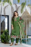 Beautiful Chanderi with Embroidery work Salwar Kameez