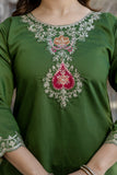 Beautiful Chanderi with Embroidery work Salwar Kameez