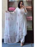 GEORGETTE BUTTI WITH EMBROIDERY WORK BEAUTIFUL SALWAR KAMEEZ