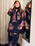 Faux Georgette with Embroidered Chinon Beautiful Salwar Kameez