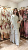 Latest Designer Faux Georgette Sharara Set With Sequnce Work