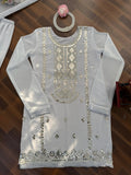 Latest Designer Faux Georgette Sharara Set With Sequnce Work