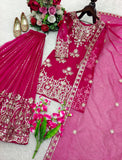 Latest Designer Trending Orgenza Twine Net Top Sarara And Dupatta Set