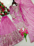 Latest Designer Trending Orgenza Twine Net Top Sarara And Dupatta Set