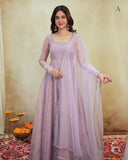 Designer Anarkali Suit In New Fancy Style With Tabby Organza With Bids Hand Work and Embroidery Work