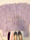 Designer Anarkali Suit In New Fancy Style With Tabby Organza With Bids Hand Work and Embroidery Work