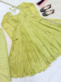 Designer Anarkali Suit In New Fancy Style With Tabby Organza With Bids Hand Work and Embroidery Work
