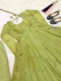Designer Anarkali Suit In New Fancy Style With Tabby Organza With Bids Hand Work and Embroidery Work
