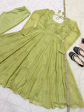 Designer Anarkali Suit In New Fancy Style With Tabby Organza With Bids Hand Work and Embroidery Work