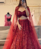 Premium Soft Net Embellished With Beautiful Glitter Dori Work With Beautiful Heavy Sequins Work Lehenga Choli