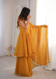 Latest Designer Crunchy Silk Top Bottom And Dpatta Set