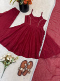 Latest Designer Crunchy Silk Top Bottom And Dpatta Set