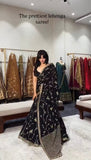 Latest Designer Foux Gorgette Party Wear Lehenga Saree