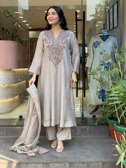 Muslin Cotton with heavy embroidery coding work Salwar Kameez
