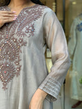 Muslin Cotton with heavy embroidery coding work Salwar Kameez