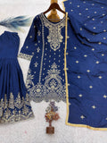 Latest Designer Ready To Wear Collection 3 Piece Fancy Top With Beautiful Sharara And Dupatta