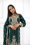 Latest Designer Ready To Wear Collection 3 Piece Fancy Top With Beautiful Sharara And Dupatta