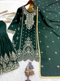 Latest Designer Ready To Wear Collection 3 Piece Fancy Top With Beautiful Sharara And Dupatta