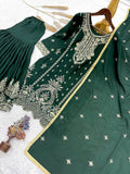 Latest Designer Ready To Wear Collection 3 Piece Fancy Top With Beautiful Sharara And Dupatta
