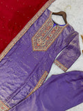 Heavy Frendy Silk with Fancy Embroidery Coding Dori-Sequence Worked With Full Sleeve And Riveted Moti Work Salwar Kameez